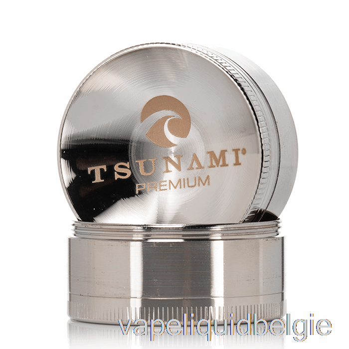 Vape Smaken Tsunami 1.9inch 4-delige Verzonken Top Grinder Zilver (50mm)